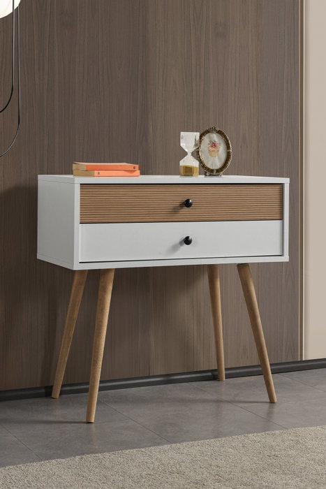 Hanah Home Vita 5203 Cómoda Blanco y Nogal
